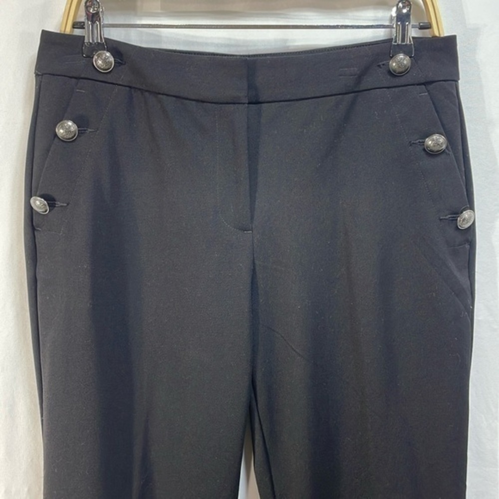 Loft black button front cuffed trousers 602892 curvy fit